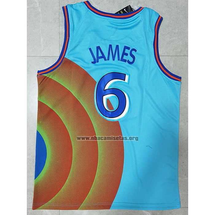 Camiseta Tune Squad Lebron James NO 6 Azul